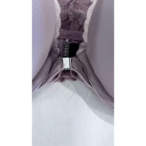 ADORE ME LITE LAVENDER BRA SZ 32DD LACE T BACK LACE SIDE ADJ STRAPS FRONT FASTEN - Picture 4 of 8